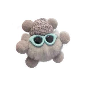 Маленький угольный шарик дофаминовый ключ-подвеска плюшевый декор высота 10см YUEMIXIONG