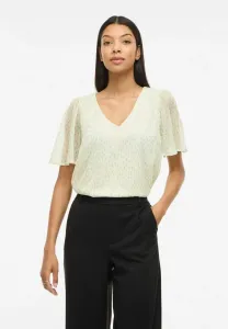 Блузка falia с v-образным вырезом и короткими рукавами Vila, Blue Surf