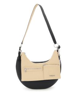 Трансформируемая двухцветная сумка через плечо черного цвета
