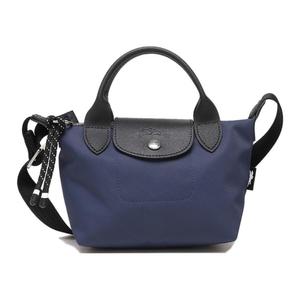 LONGCHAMP Сумка Le Pliage Energy Canvas с кожаной отделкой Мини женская синяя