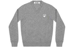 CDG Play Трикотажный свитер мужской серый