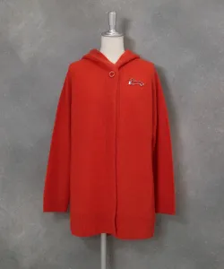 Вязаный кардиган с капюшоном из 100% шерсти яка Studio Picone, цвет Orange(030)