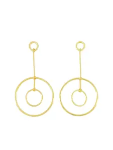 Серьги-капли в форме двойного круга PAULA, золотой