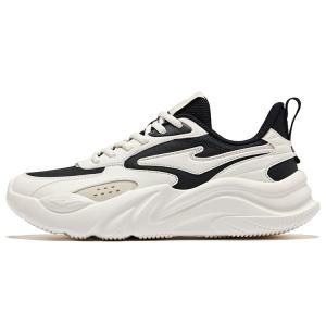 Erke 2.0 Ao Shaped Slip Low Top Casual Shoes Non-Slip Устойчивые к истиранию Женские повседневные туфли цвета угольно-черный с микрокристаллическим белым