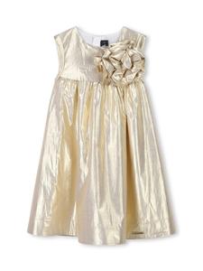 Элегантное платье обычного кроя Z30474 D Karl Lagerfeld Kids, золотой