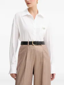 Рубашка с отделкой на кармане Fracomina, белый