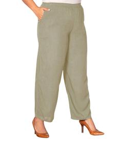 Элегантные широкие брюки из вискозы - Plus, цвет хаки On The Plus Side