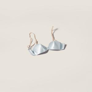 Атласный бюстгальтер MIU MIU, голубой