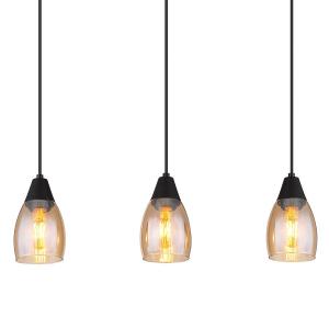 Подвесной светильник Globo Lighting Reid, цветное стекло/железо - 3-х ламповый