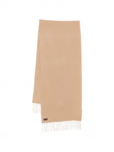 Шарф с бахромой Canali, бежевый