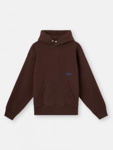 Толстовка свободного кроя с капюшоном и карманом-кенгуру Stone Island 6100027 BRUSHED ORGANIC COTTON FLEECE_STONE ISLAND MARINA, Mahogany