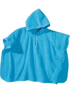 Erwin Müller Детское пончо из махровой ткани с капюшоном, бирюзового цвета