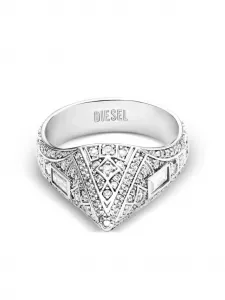 Кольцо в форме конуса Diesel, серебряный