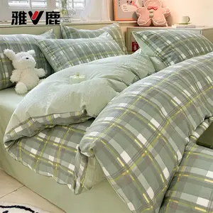 Yalu Пододеяльник 200х230 см, хлопок, цвет Berman + Gray-Green