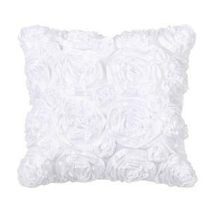 Атласная декоративная наволочка PiccoCasa 16x16 дюйма, белый