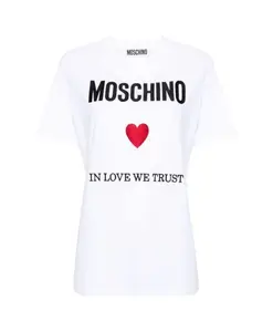 Футболка «В любовь мы верим» Moschino, белый