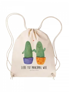Спортивная сумка Mr & Mrs Panda Sportbeutel Kaktus Liebe, кремовый