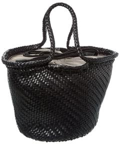 Dragon Diffusion Martha Плетеная кожаная сумка, черный