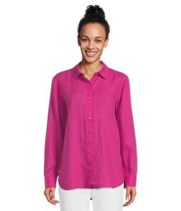 Рубашка Eileen Fisher Classic Collar Long Shirt, FuschiaSee Less