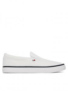 Тканевые кроссовки Th Hi Vulc Core Low Ii Slipon FM0FM05514 Tommy Hilfiger, белый