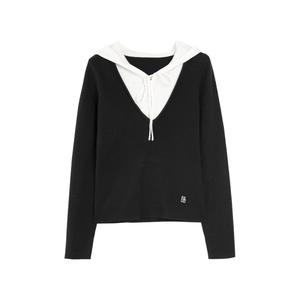 ELLE Свитер женский Black с капюшоном Moderate