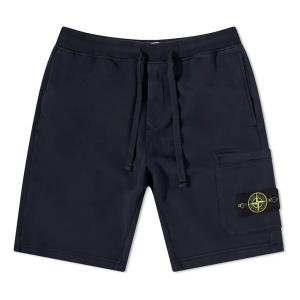Шорты garment dyed sweat shorts 'navy' Stone Island, синий