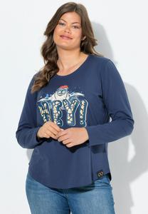 Топ LAURASØN SEAL GRAPHIC STATEMENT, Navy Blue/Dark Blue