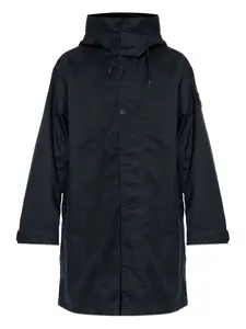 Пальто с капюшоном Stone Island, синий