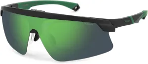 Прямоугольные матовые синие поляризованные солнцезащитные очки Polaroid, Matte Black Green