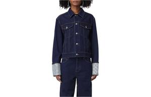 Alexander Wang Приталенная джинсовая куртка с воротником и пуговицами, Blue