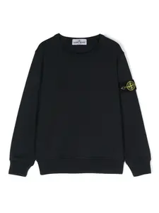 Толстовка с нашивкой Compass Stone Island Junior, синий