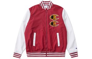 Куртка бейсбольная SS22 осенне-зимняя US версия Unisex Champion, хаки пэчворк