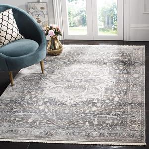 Ковер SAFAVIEH, 153 x 229 см, Persian Collection, Grey & Charcoal, дизайн Oriental Distressed, не линяет и прост в уходе, идеален для помещений с высокой проходимостью в гостиной, спальне (VTP479F)
