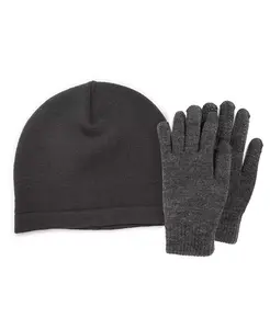 Мужская термошапка и перчатки с функцией удержания тепла Quietwear, серый