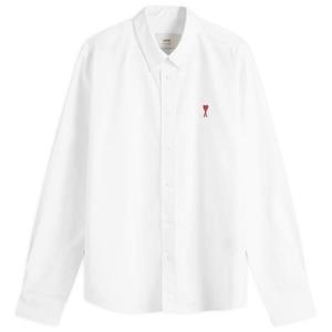 Рубашка оксфорд с застежкой в форме сердца Ami Paris, белый