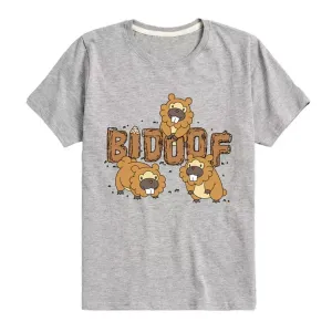 Футболка с рисунком покемона Бидуфа из дерева для мальчиков 8-20 лет Licensed Character, серый