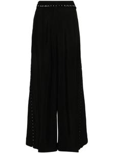 Mugler широкие брюки Hook & Eye, черный