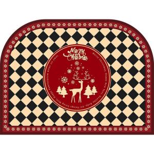 Dajiang Ковер 40х60 см из диатомита для ванной комнаты, овальный, быстросохнущий, в стиле новогодней елки