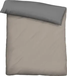 Двустороннее постельное белье Linon UNI, размер 200x200/2x80x80 см, серо-коричневый Biberna