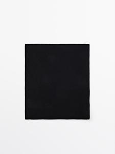 Шарф из 100% кашемира Massimo Dutti, черный