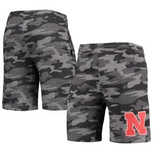 Мужские шорты Concepts Sport Угольно-серый Nebraska Huskers Camo Backup Terry Jam Lounge Shorts