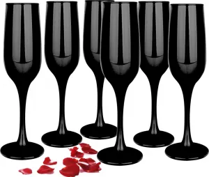 Бокалы Glasmark Krosno, набор из 6 шт., 0,2 л, для игристого вина, шампанского, просекко, бокал, бокалы для шампанского, бокалы для игристого вина, бокалы для вина, черные, 6 x 200 мл Glasmark KROSNO 1992