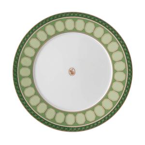 Тарелка для завтрака Swarovski x Signum Fern 23 см Rosenthal, белый/золотой/зеленый