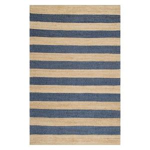 Ковер Alisia stripes из смеси джута Nuloom, синий, 77x244 см