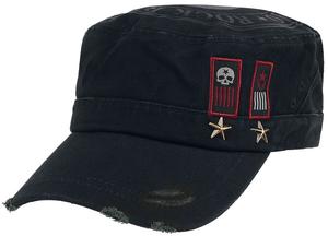 Бейсболка Rock Rebel by EMP Schwarze Army-Cap mit Print, Aufnähern und Nieten, черный