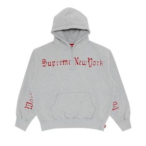 Толстовка Supreme Contrast Cutout Hooded Sweatshirt, Heather Grey