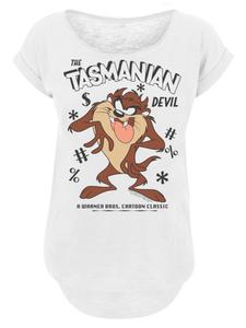 Удлиненная футболка Looney Tunes Taz Vintage Tasmanian Devil белого цвета F4NT4STIC