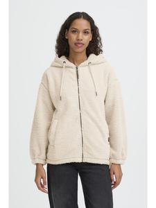 Флисовая куртка OXBERINA ZIPHOODIE с капюшоном натурального цвета Oxmo