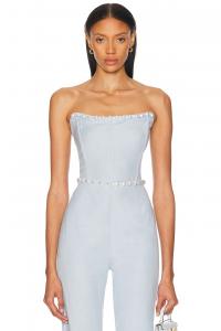 Birkin Pearl Corset Топ La Porte, Cashmere Blue