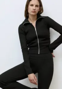 Толстовка с высоким воротником и застежкой-молнией Pull&Bear, Black